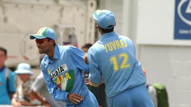 India's Mohammad Kaif, left, celebrates with Yuvraj Singh. (Getty Images) India's Mohammad Kaif, left, celebrates with Yuvraj Singh. (Getty Images)
