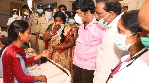 Meanwhile, 367 people affected by the gas leakage from LG Polymers plant were still undergoing treatment in different hospitals, while 200 others having recovered were discharged on Tuesday. (HT photo) Meanwhile, 367 people affected by the gas leakage from LG Polymers plant were still undergoing treatment in different hospitals, while 200 others having recovered were discharged on Tuesday. (HT photo)