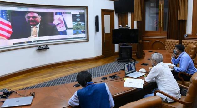 Foreign Minister S Jaishankar described the video conference as a ‘broad-based virtual meeting’ on responding to the coronavirus challenge(Twitter/@DrSJaishankar) Foreign Minister S Jaishankar described the video conference as a ‘broad-based virtual meeting’ on responding to the coronavirus challenge(Twitter/@DrSJaishankar)