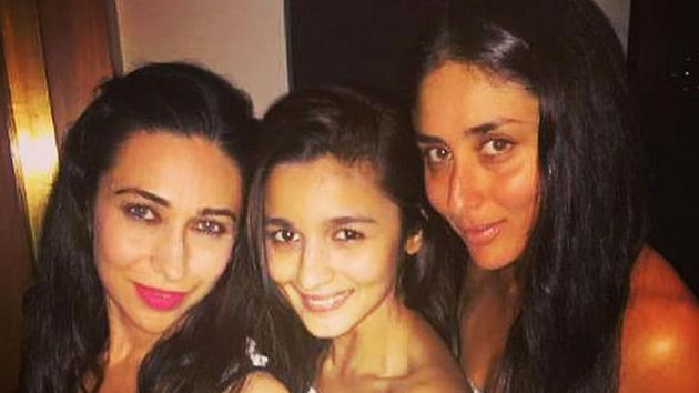 Manish Malhotra has shared an old picture which features Karisma Kapoor, Alia Bhatt and Kareena Kapoor in one frame.