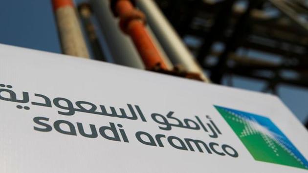 audi Aramco logo is pictured at the oil facility in Abqaiq, Saudi Arabia. (REUTERS) audi Aramco logo is pictured at the oil facility in Abqaiq, Saudi Arabia. (REUTERS)