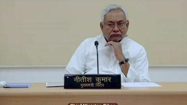 Bihar CM Nitish Kumar in the video-conferencing of PM Narendra Modi with the Chief Ministers over COVID19, in New Delhi on Saturday. (ANI) Bihar CM Nitish Kumar in the video-conferencing of PM Narendra Modi with the Chief Ministers over COVID19, in New Delhi on Saturday. (ANI)