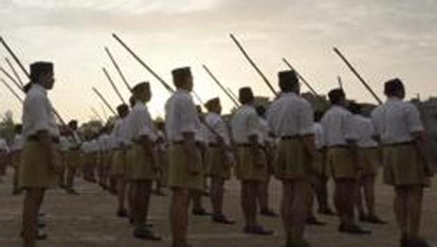 Through this, the RSS sought to inculcate moral values in children and weekly cultural and moral science classes are held for those up to 18 years of age.(Sonu Mehta/ Hindustan Times)