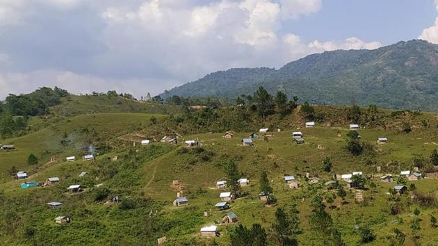 The huts in Manipur’s Tungjoy village were constructed with the village authority funds at a place located about half a kilometer away from the village habitation area. (Photo Credit : Tungjoy village authority council) The huts in Manipur’s Tungjoy village were constructed with the village authority funds at a place located about half a kilometer away from the village habitation area. (Photo Credit : Tungjoy village authority council)