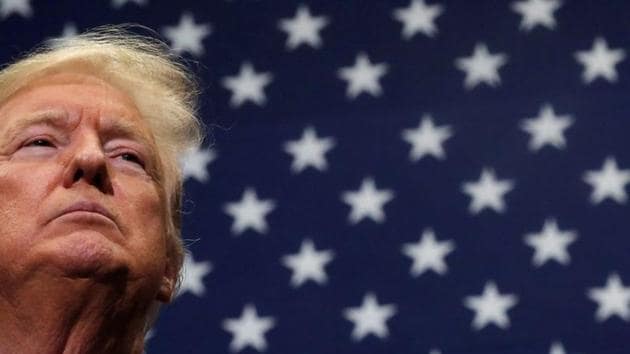 US President Donald Trump reacts during a campaign rally in Charlotte, North Carolina, US. (REUTERS) US President Donald Trump reacts during a campaign rally in Charlotte, North Carolina, US. (REUTERS)