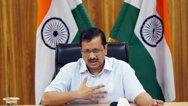 Delhi Chief Minister Arvind Kejriwal briefs media on Covid-19, in New Delhi on Sunday. (ANI) Delhi Chief Minister Arvind Kejriwal briefs media on Covid-19, in New Delhi on Sunday. (ANI)