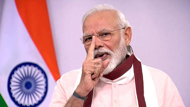 Prime Minister Narendra Modi during his addresses to the nation on Tuesday.(ANI File Photo)