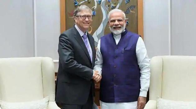 File photo of Prime Minister Narendra Modi with billionaire philanthropist Bill Gates. (Twitter) File photo of Prime Minister Narendra Modi with billionaire philanthropist Bill Gates. (Twitter)