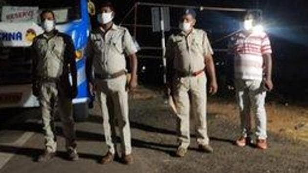 On Wednesday, they were stopped at the Boudh district by officials who arranged a minibus for them to help them reach Keonjhar. However, at Thakurgarh area of Angul district last night, the minibus veered off the main road and crashed into a tree. (Photo @odisha_police) On Wednesday, they were stopped at the Boudh district by officials who arranged a minibus for them to help them reach Keonjhar. However, at Thakurgarh area of Angul district last night, the minibus veered off the main road and crashed into a tree. (Photo @odisha_police)