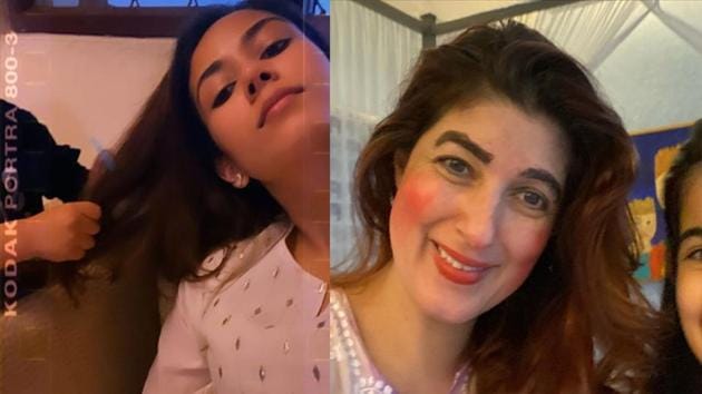 Mira Rajput and Twinkle Khanna get grooming sessions from their daughters at home.