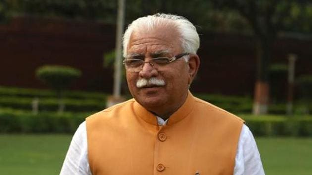 Haryana Chief Minister M L Khattar(Sanjeev Sharma/HT Photo)