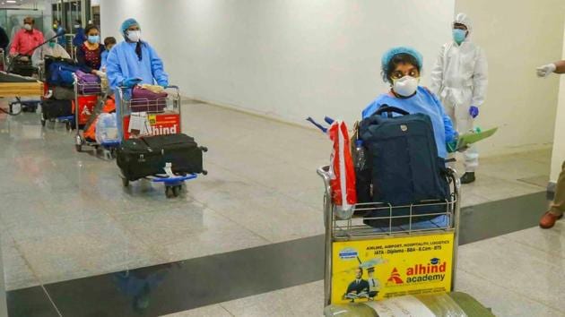 The passengers of both the flights were serviced through the fully sanitized international arrivals of the main passenger terminal of the airport, airport sources said. (PTI file photo. Representative image)