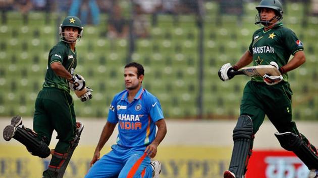 Irfan Pathan in an ODI against Pakistan(Twitter) Irfan Pathan in an ODI against Pakistan(Twitter)