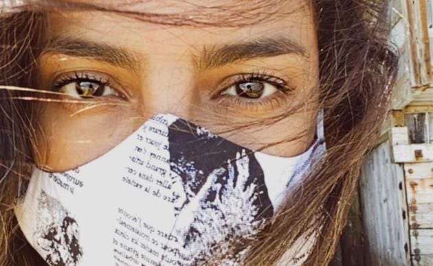 Actor Priyanka Chopra recently posted a picture on Instagram wearing a printed mask(Photo: Instagram/priyanakchopra) Actor Priyanka Chopra recently posted a picture on Instagram wearing a printed mask(Photo: Instagram/priyanakchopra)