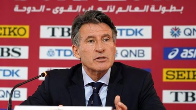 IAAF president Sebastian Coe speaks at a press conference.(USA TODAY Sports)