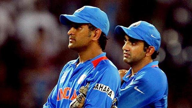 MS Dhoni and Gautam Gambhir. MS Dhoni and Gautam Gambhir.