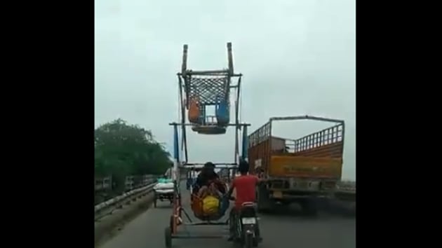 Man turns 2 seater bike into 4 seater car old video intrigues