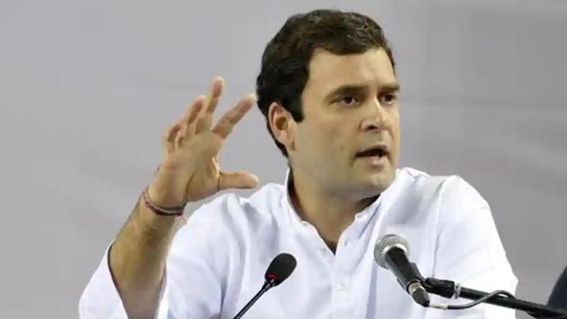 Rahul Gandhi was interacting with regional media through video.(HT File Photo)