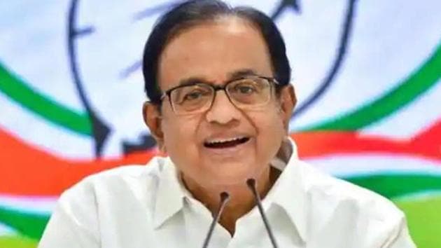 File photo of Congress leader P Chidambaram. (HT photo)