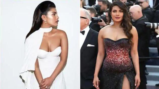 Throwback fashion: Priyanka Chopra stunned in a red-and-black Roberto Cavalli gown with a thigh-high slit. See pics(Instagram)