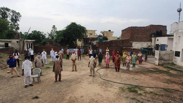 In its 200-year-old history, the Jawaharpur village has never borne such a brunt before where a virus has made it a no-go zone. The number of positive cases in the village account for 45% of the total 105 cases in the district. (HT FILE) In its 200-year-old history, the Jawaharpur village has never borne such a brunt before where a virus has made it a no-go zone. The number of positive cases in the village account for 45% of the total 105 cases in the district. (HT FILE)