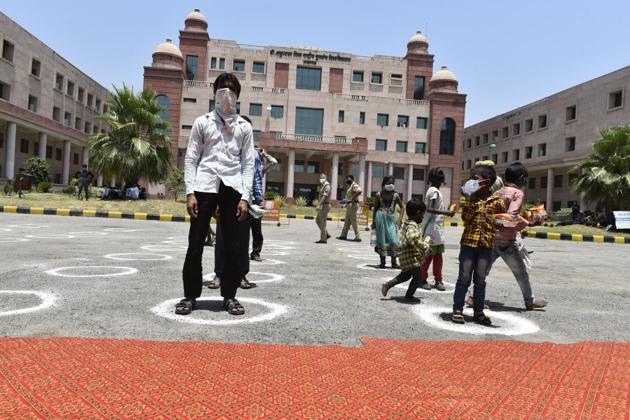 Social distancing has to be enforced at every public place under the new guidelines. (HT Photo) Social distancing has to be enforced at every public place under the new guidelines. (HT Photo)