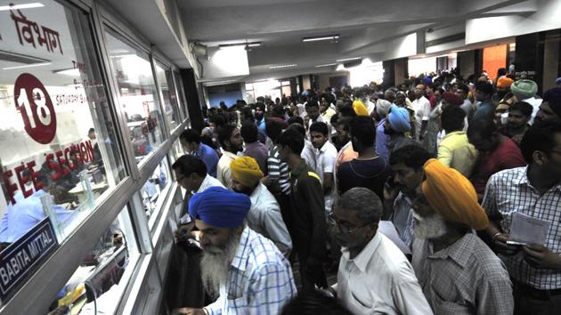 OPD operations at PGIMER and five government hospitals in Chandigarh were suspended on March 19 in the wake of the Covid-19 outbreak. (HT File Photo) OPD operations at PGIMER and five government hospitals in Chandigarh were suspended on March 19 in the wake of the Covid-19 outbreak. (HT File Photo)