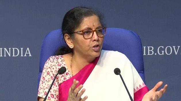 Union Finance Minister Nirmala Sitharaman addresses a press conference(ANI)