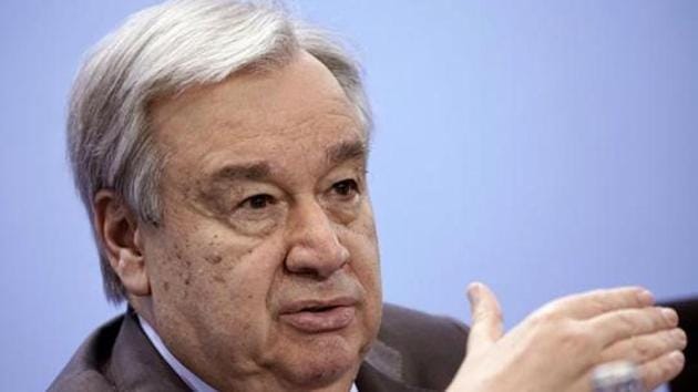 United Nations Secretary-General Antonio Guterres on May 12 had made similar remarks at a high-level video conference entitled, “The Role of Religious Leaders in addressing the multiple challenges of Covid-19.” (REUTERS) United Nations Secretary-General Antonio Guterres on May 12 had made similar remarks at a high-level video conference entitled, “The Role of Religious Leaders in addressing the multiple challenges of Covid-19.” (REUTERS)