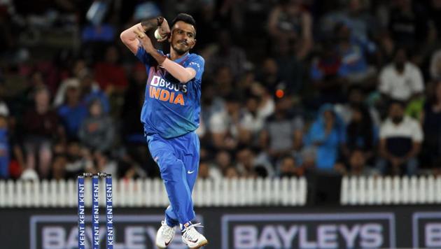 Hamilton: India's Yuzvendra Chahal in action during the third T20I of the five-match rubber between India and New Zealand at Seddon Park in Hamilton, New Zealand on Jan 29, 2020. (Photo: IANS)(IANS)