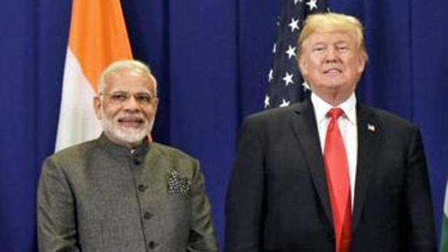 Prime Minister Narendra Modi thanked United States President Donald Trump in a tweet and highlighted the India-US relationship.(PTI file photo)