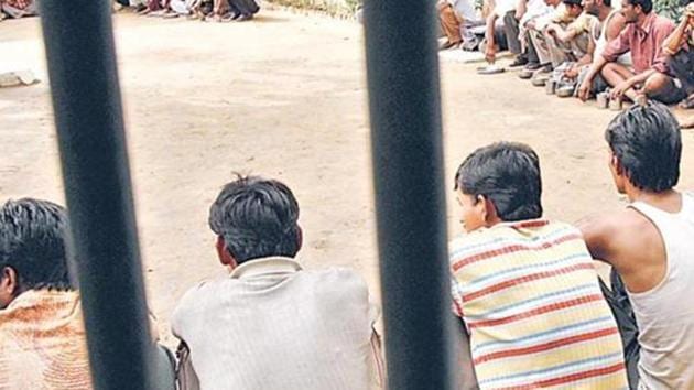 For random sampling in other jails where there is no case so far, the official said a decision would be taken tomorrow in a meeting with home department officials. (Arvind Yadav/HT Photo. Representative image) For random sampling in other jails where there is no case so far, the official said a decision would be taken tomorrow in a meeting with home department officials. (Arvind Yadav/HT Photo. Representative image)