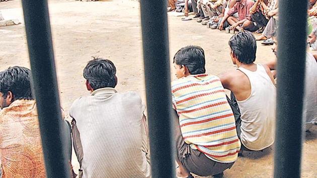 At present, there are 71 operational jails in Uttar Pradesh with over 94,000 inmates. So far, more than 16,000 inmates have been released either on bail or parole (Arvind Yadav/ HT) At present, there are 71 operational jails in Uttar Pradesh with over 94,000 inmates. So far, more than 16,000 inmates have been released either on bail or parole (Arvind Yadav/ HT)