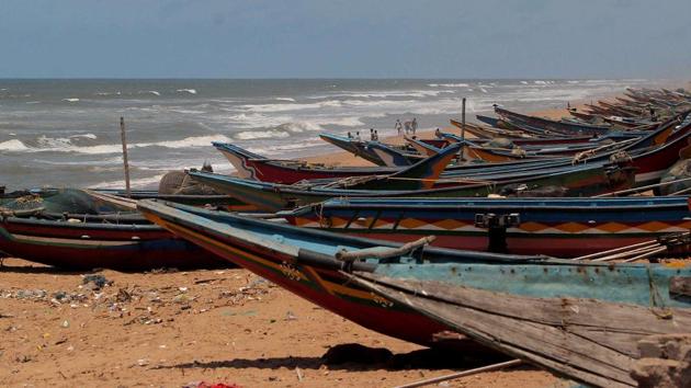 Boats anchored at Puri beach after fishermen were advised not to venture into north Bay of Bengal along and off West Bengal-Odisha coasts from May 18 to 21 and those who were out at sea were asked to return to coasts by May 17. (ANI PHOTO.) Boats anchored at Puri beach after fishermen were advised not to venture into north Bay of Bengal along and off West Bengal-Odisha coasts from May 18 to 21 and those who were out at sea were asked to return to coasts by May 17. (ANI PHOTO.)