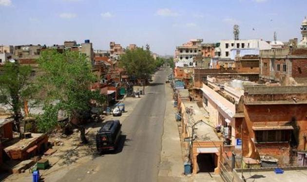 Ramganj Bazar wears a deserted look during the nationwide lockdown imposed in the wake of the coronavirus pandemic, in Jaipur, Friday, May 1, 2020. (PTI) Ramganj Bazar wears a deserted look during the nationwide lockdown imposed in the wake of the coronavirus pandemic, in Jaipur, Friday, May 1, 2020. (PTI)
