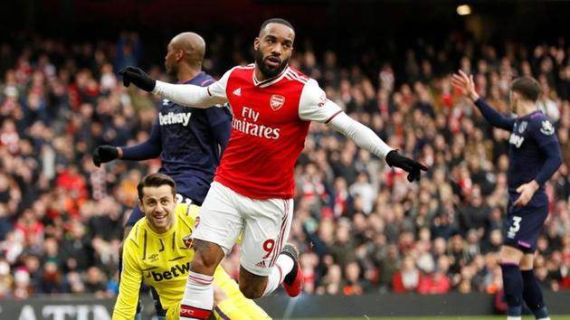 Arsenal's Alexandre Lacazette celebrates(Action Images via Reuters)