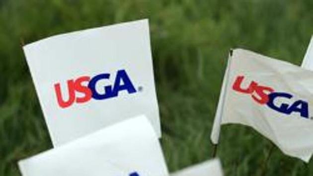 (FILES) In this file photo taken on June 16, 2019, USGA flags on the course during the final round of the 2019 US Open at Pebble Beach Golf Links in Pebble Beach, California. (AFP) (FILES) In this file photo taken on June 16, 2019, USGA flags on the course during the final round of the 2019 US Open at Pebble Beach Golf Links in Pebble Beach, California. (AFP)
