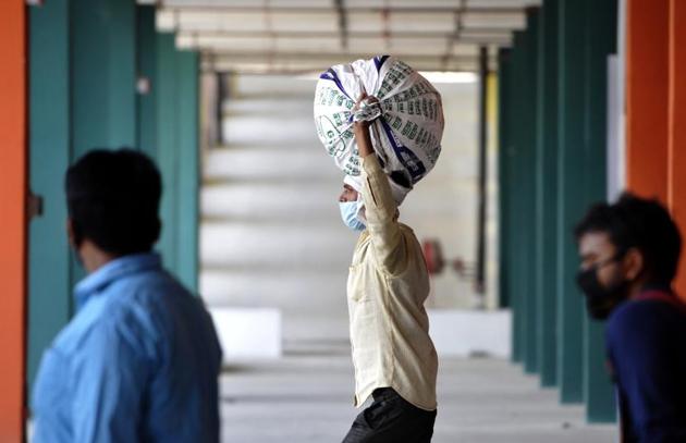Uttar Pradesh has arranged trains from different states to bring back migrant labourers and workers willing to return.(HT Photo)