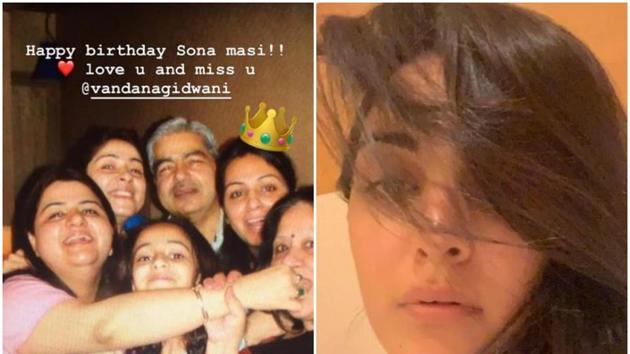 Ananya Panday shared a throwback picture from her aunt’s birthday party, and especially pointed out her younger sister Rysa. Kiara Advani shared a selfie, and captioned it, “crazy hair, don’t care.” (instagram/Ananya Panday, Kiara Advani)