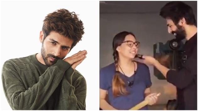 Kartik Aaryan joked in the video about throwing his sister off the balcony for not making good food.