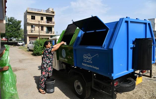 Failure to achieve 100% segregation, lack of scientific processing, cleaning of public places are among reasons for Chandigarh’s poor show.(HT Photo for representation)