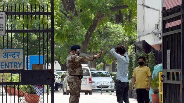 The Union Health Ministry defines the containment zone as a specific geographical area where positive cases of coronavirus are found. (Sonu Mehta/HT file photo) The Union Health Ministry defines the containment zone as a specific geographical area where positive cases of coronavirus are found. (Sonu Mehta/HT file photo)