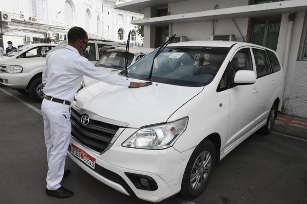 Departments have been asked not to buy any new vehicles. (Dheeraj Dhawan/ HT) Departments have been asked not to buy any new vehicles. (Dheeraj Dhawan/ HT)