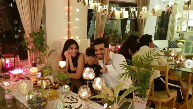 Arjun Bijlani and wife Neha Swami celebrated their wedding anniversary at home.