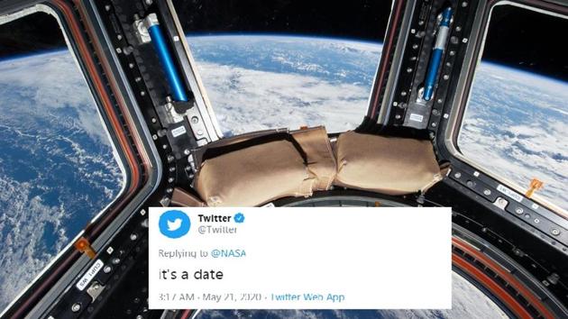 A glimpse of the chat between NASA and Twitter.(Twitter/NASA)