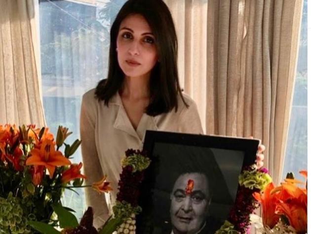 Riddhima Kapoor Sahni at her father, late actor Rishi Kapoor’s prayer meet. It was reported that she attended her father’s last rites through a video call. (Photo: Instagram/ riddhimakapoorsahniofficial) Riddhima Kapoor Sahni at her father, late actor Rishi Kapoor’s prayer meet. It was reported that she attended her father’s last rites through a video call. (Photo: Instagram/ riddhimakapoorsahniofficial)