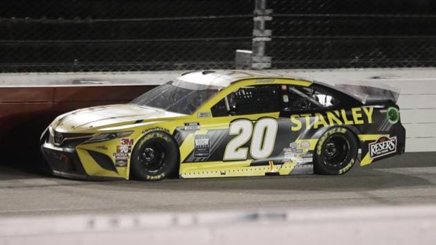 Erik Jones (20) drives during the NASCAR Cup Series auto race. (AP)