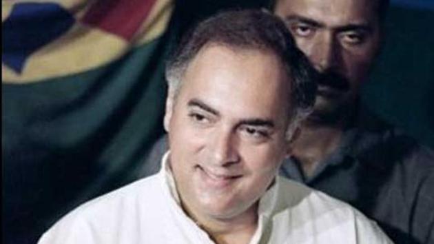 File photo of former prime minister Rajiv Gandhi.(File photo)