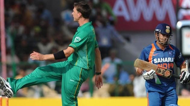 File image of Sachin Tendulkar and Dale Steyn.(File) File image of Sachin Tendulkar and Dale Steyn.(File)