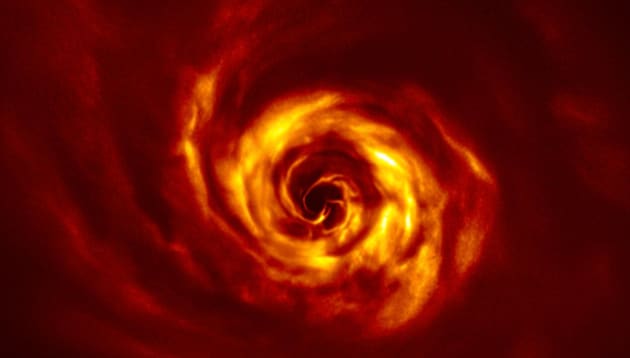 This image shows the disc around the young AB Aurigae star, where ESO’s Very Large Telescope (VLT) has spotted signs of planet birth.(Photo Credit: ESO/Boccaletti et al.)